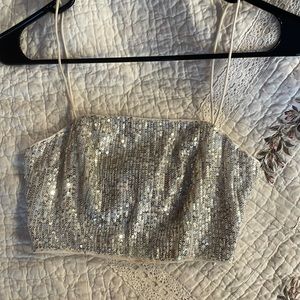 Princess Polly sequin crop top